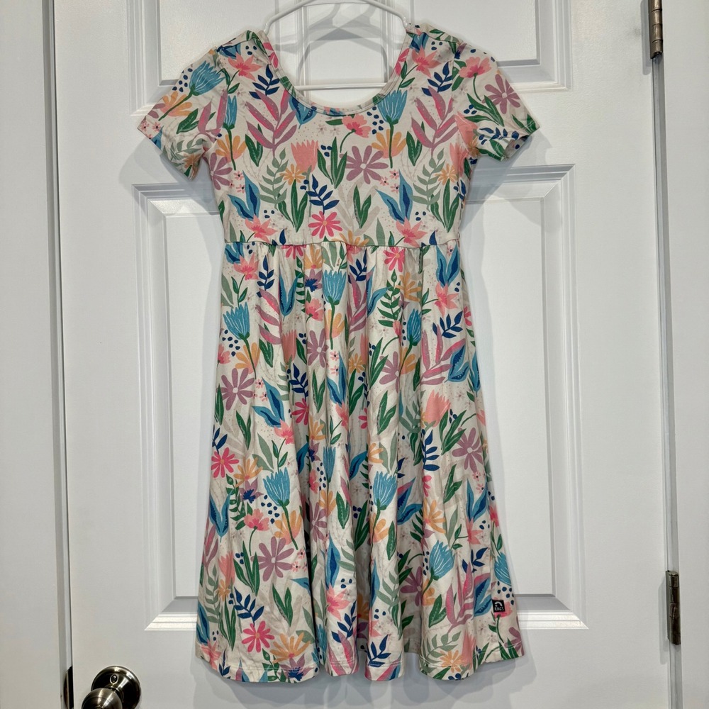 Rags Kids Size 11/12 Dress Floral Short Sleeve Twirl Play Day Out Casual